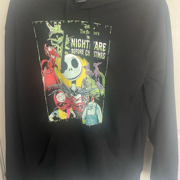 Disney Black Crew Neck Sweater with Vibrant Graphic - Picture 1 of 3